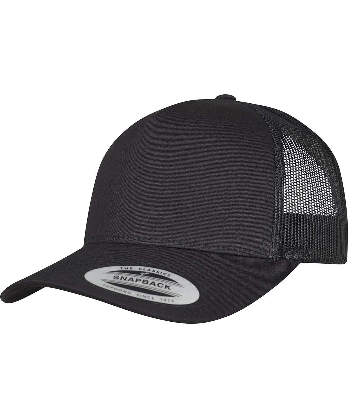 5-Panel retro trucker cap – Black