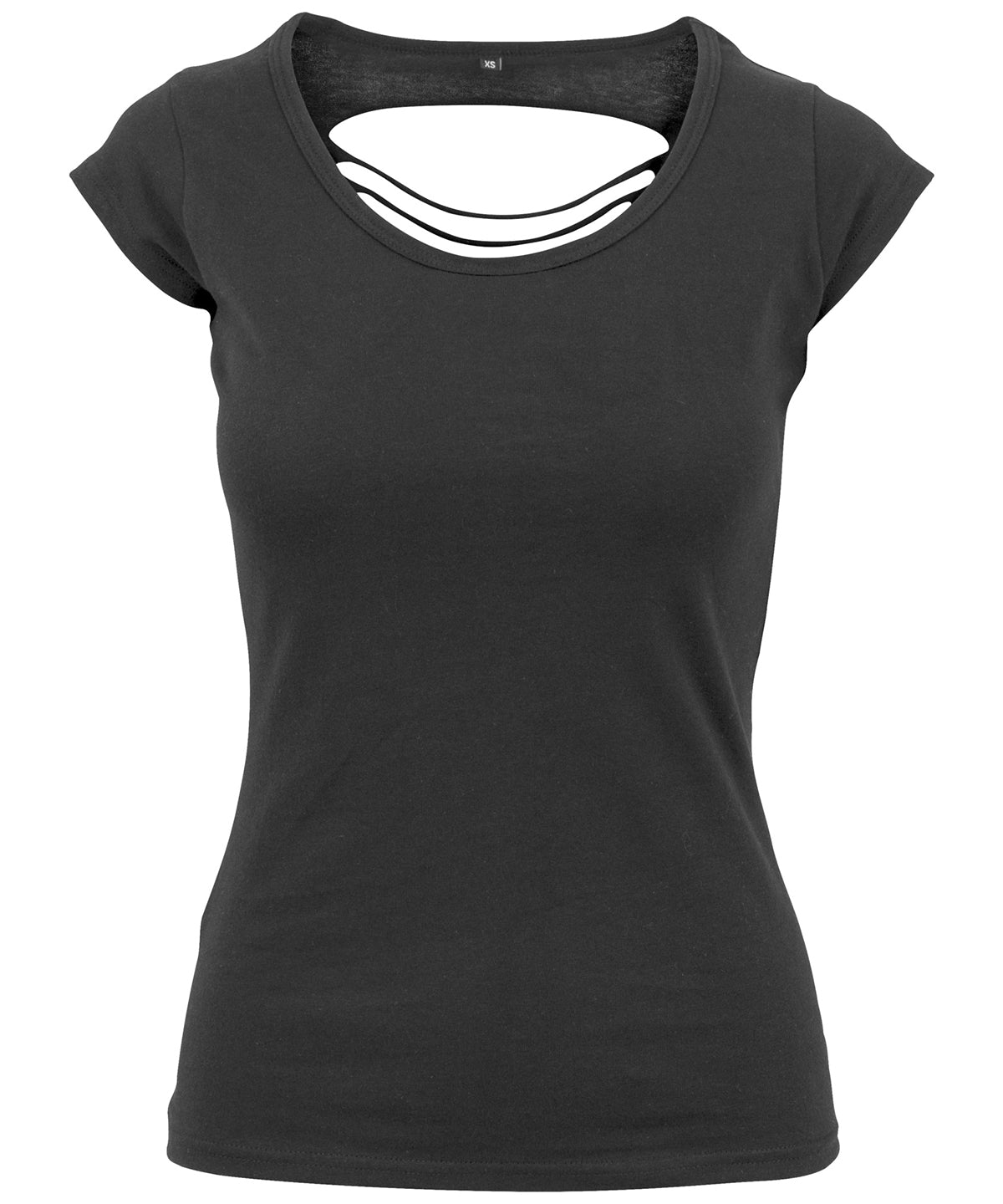 Women's back cut tee – Black