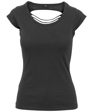 Women's back cut tee – Black