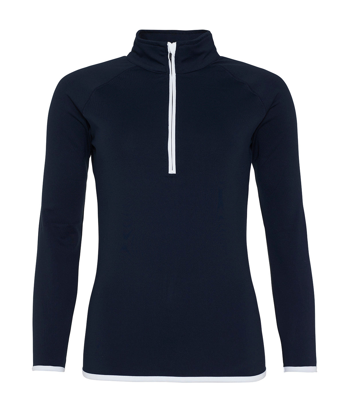 Women's cool ½ zip sweatshirt – French Navy/Arctic White