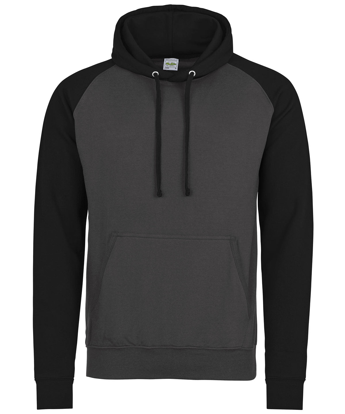 Baseball hoodie – Charcoal/Jet Black