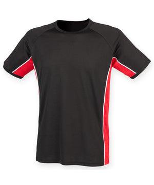 Performance panel t-shirt – Black/Red/White