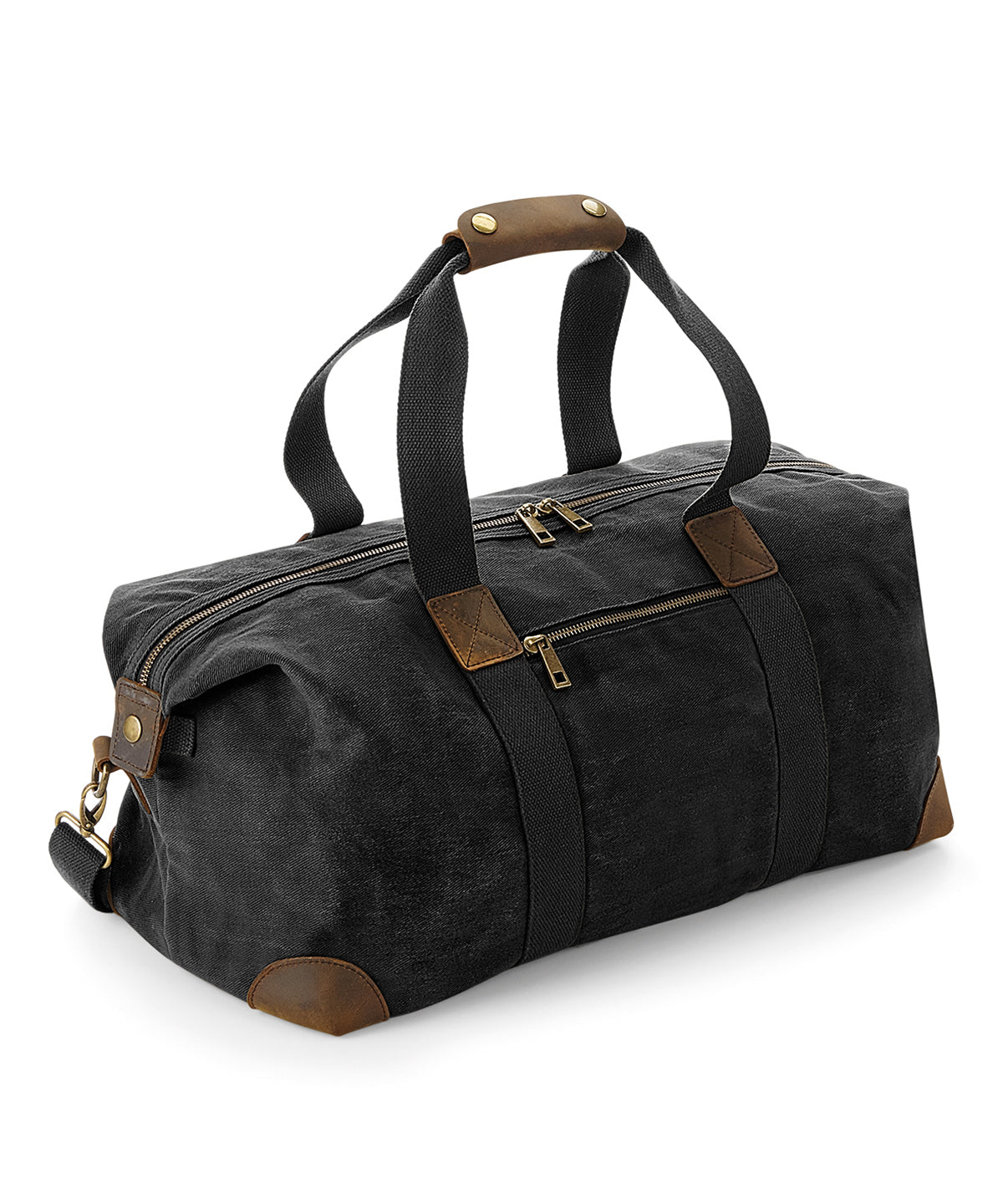 Heritage waxed canvas holdall – Black