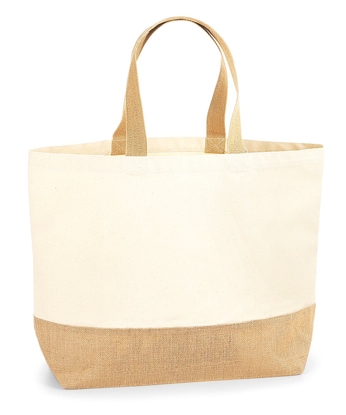 Jute base canvas tote XL – Natural