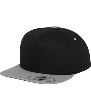 Classic 5-panel snapback (6007T) – Black/Silver