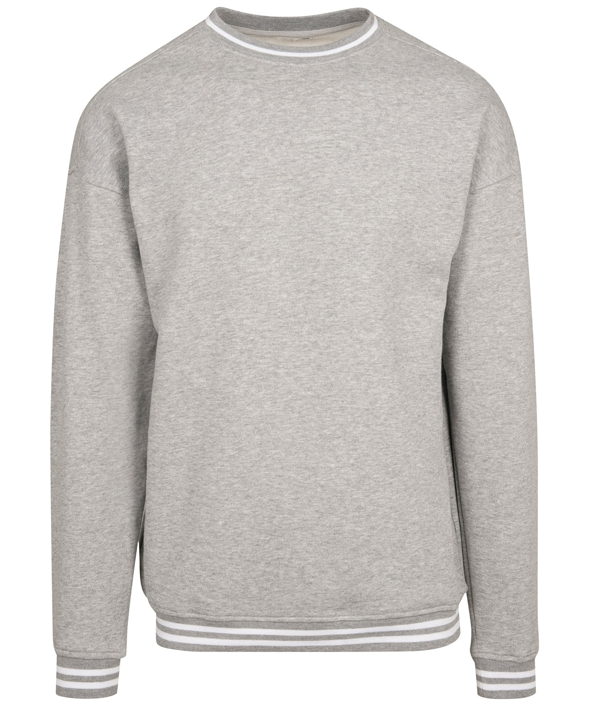 College sweat crew – Heather Grey/White