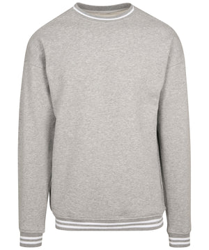 College sweat crew – Heather Grey/White