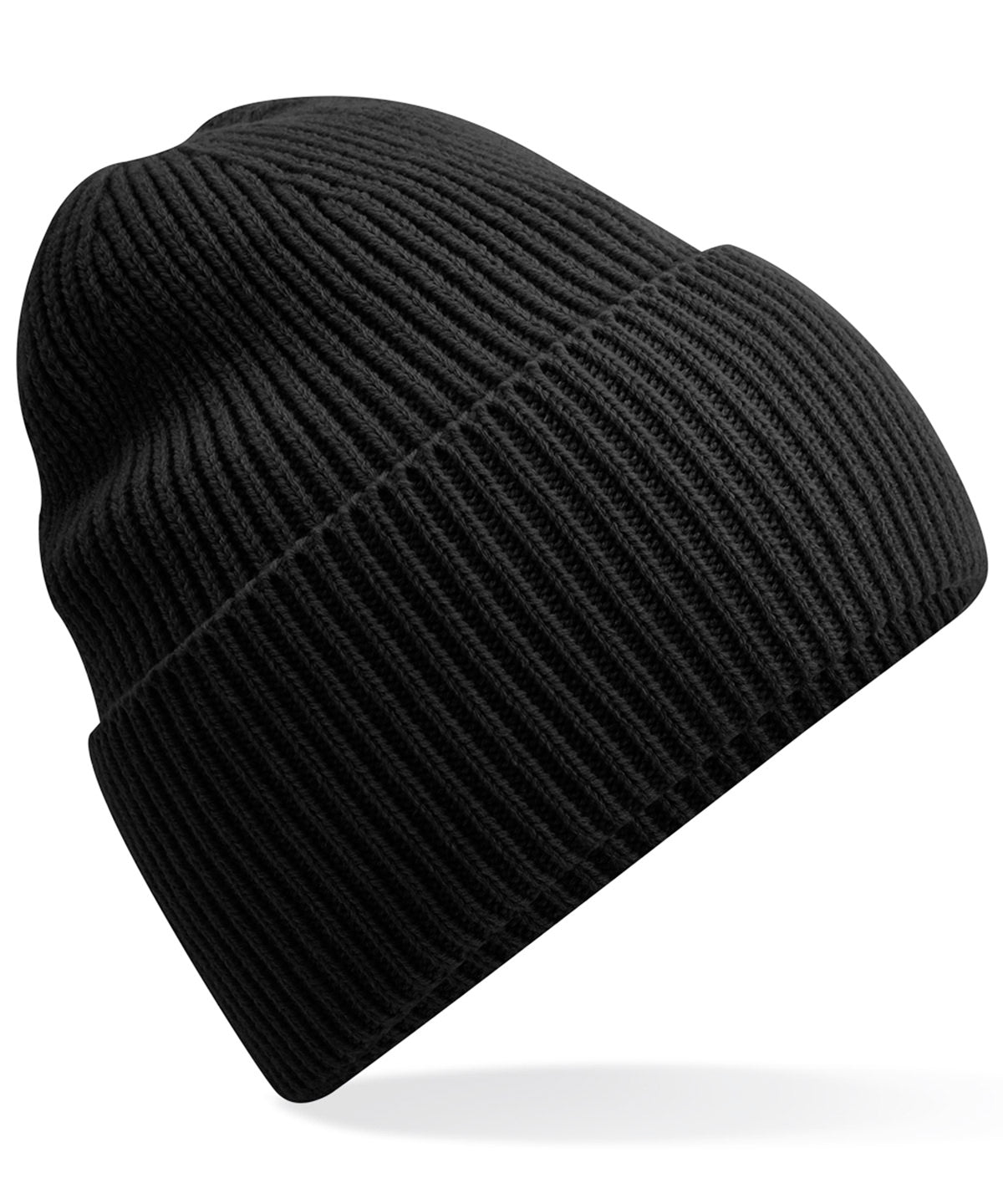 Oversized cuffed beanie – Black