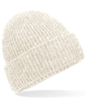 Cosy ribbed beanie – Almond Marl