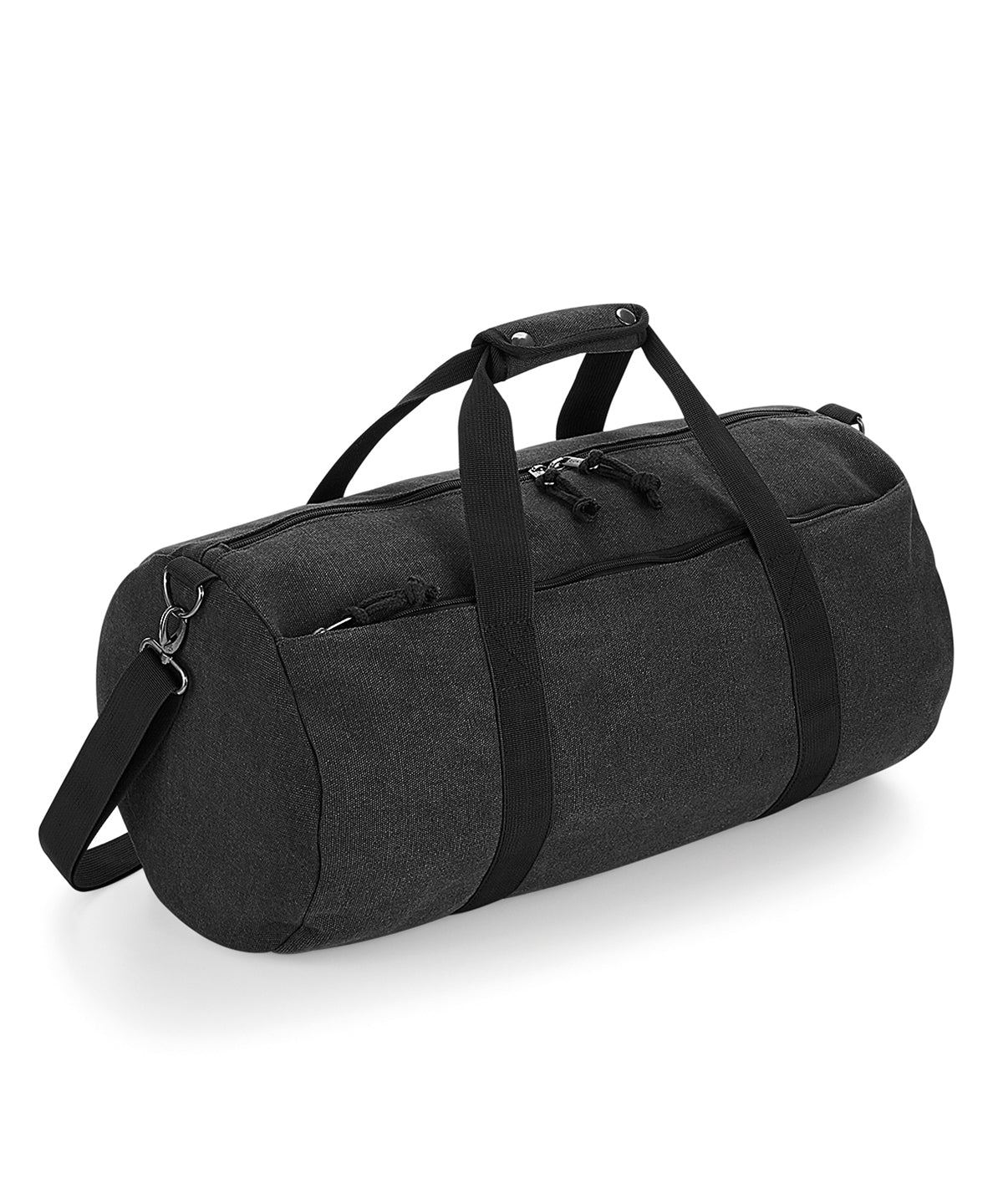 Vintage canvas barrel bag – lifestyle