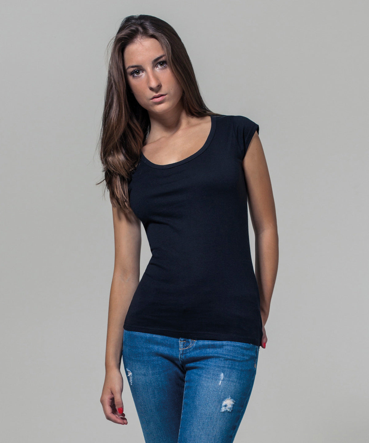 Women's back cut tee – lifestyle