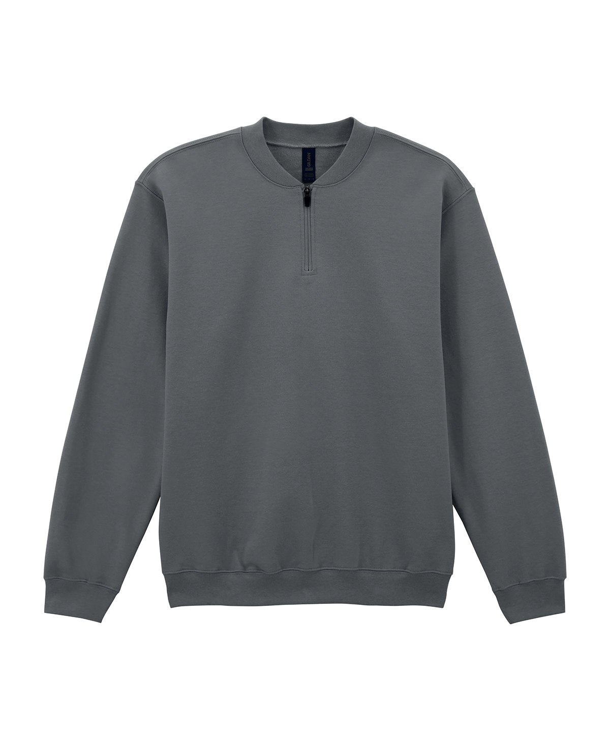 Softstyle™ midweight adult fleece 1/4-zip sweatshirt – Charcoal