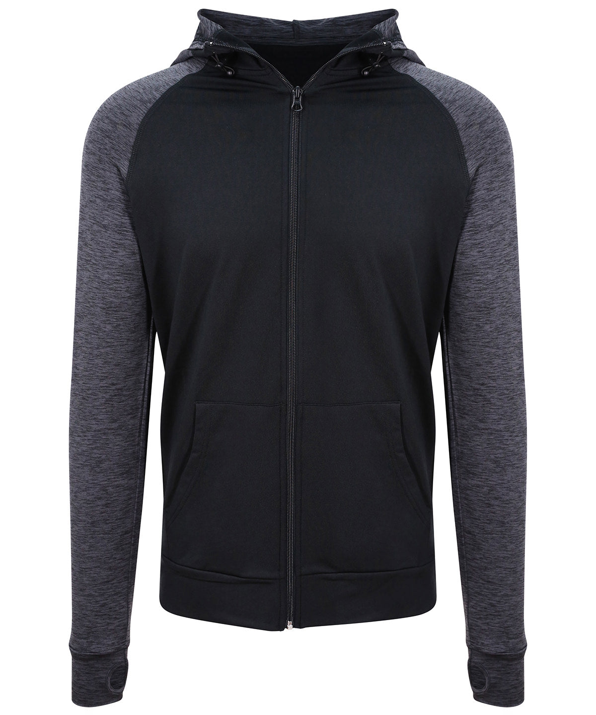 Cool contrast zoodie – Black/Black Slate Melange