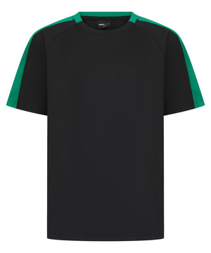 Kids team t-shirt – Black/Emerald