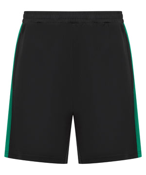 Kids knitted shorts with zip pockets – Black/Emerald
