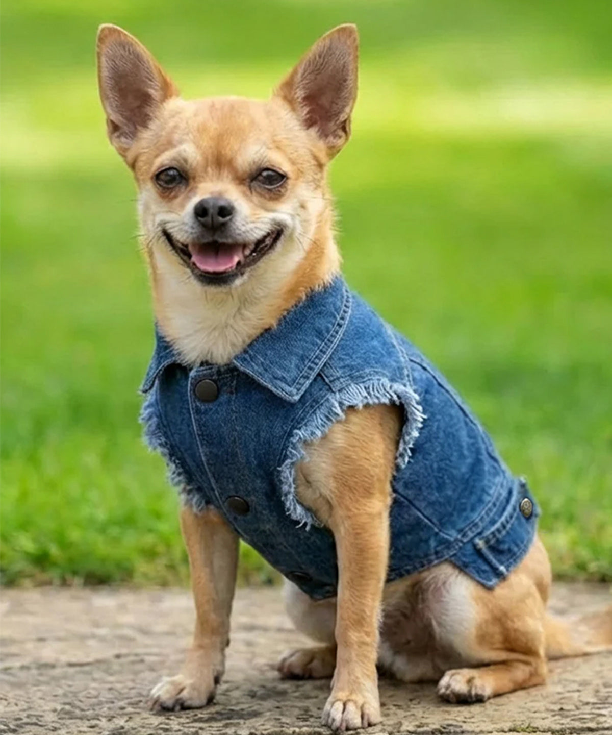 Dog’s denim jacket – lifestyle