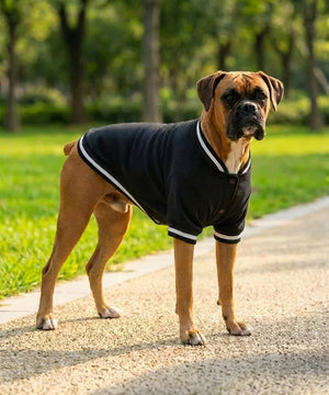 Dog’s varsity jacket – lifestyle