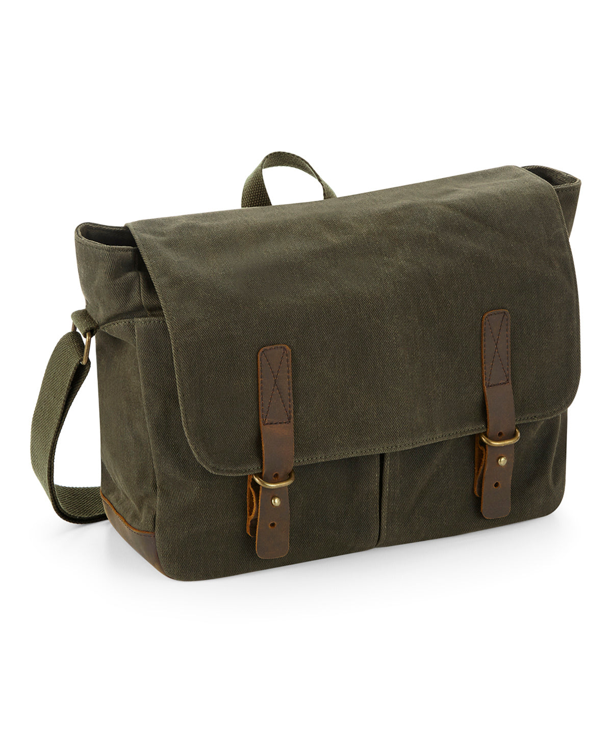 Heritage waxed canvas messenger – lifestyle