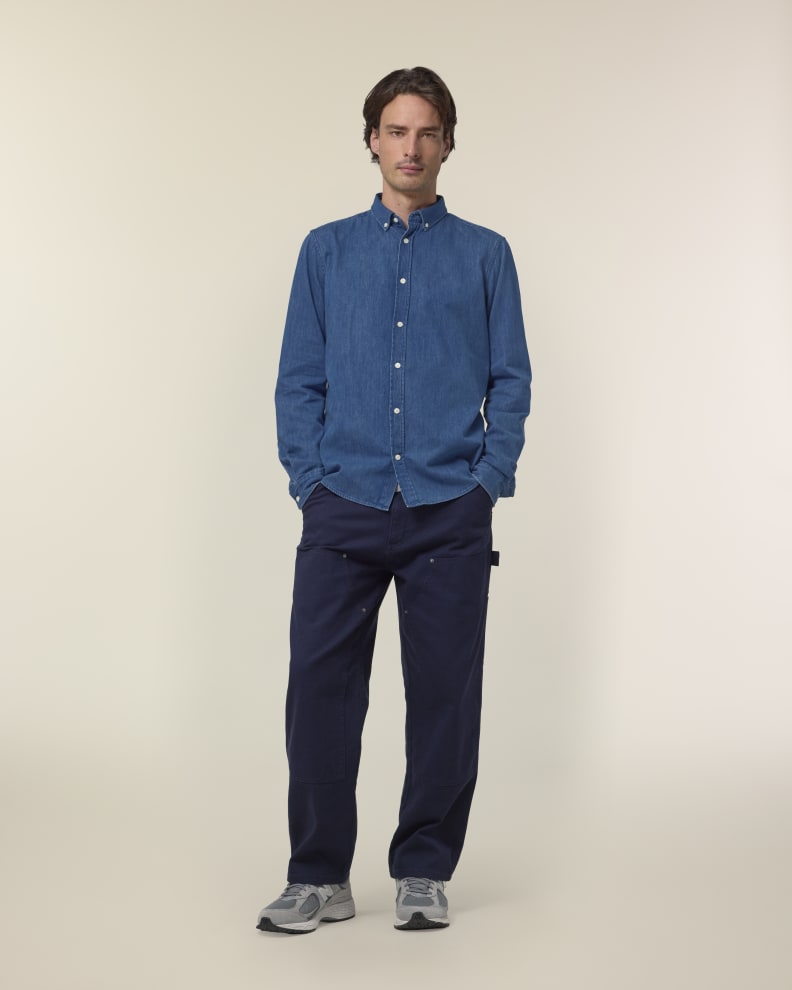 Stanley Denim Shirt – Mid Wash [SFM0]