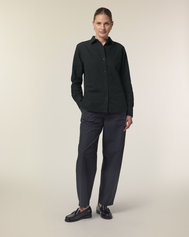 Stella Oxford Shirt – Black [SFM5]