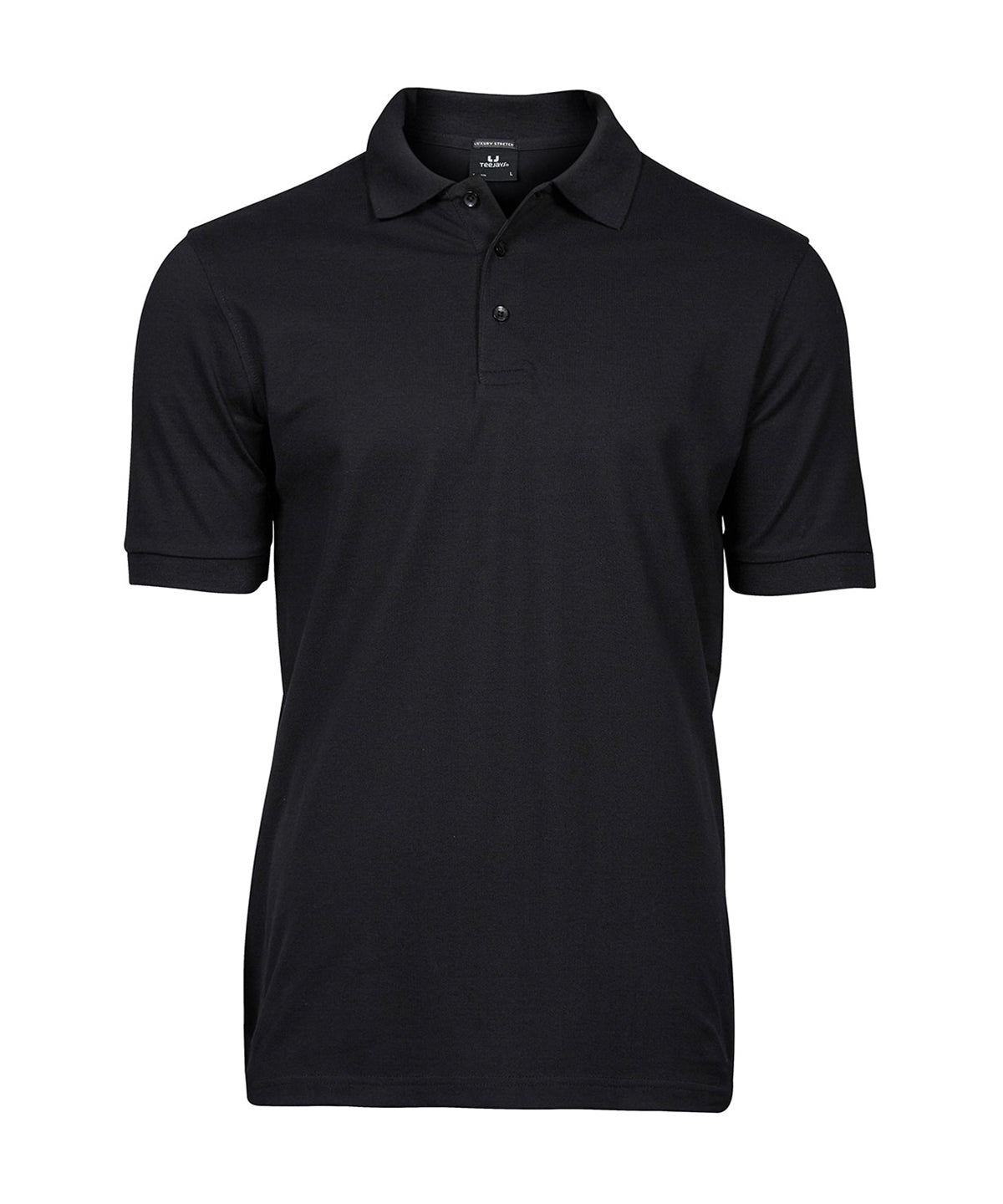 Luxury stretch polo – Black
