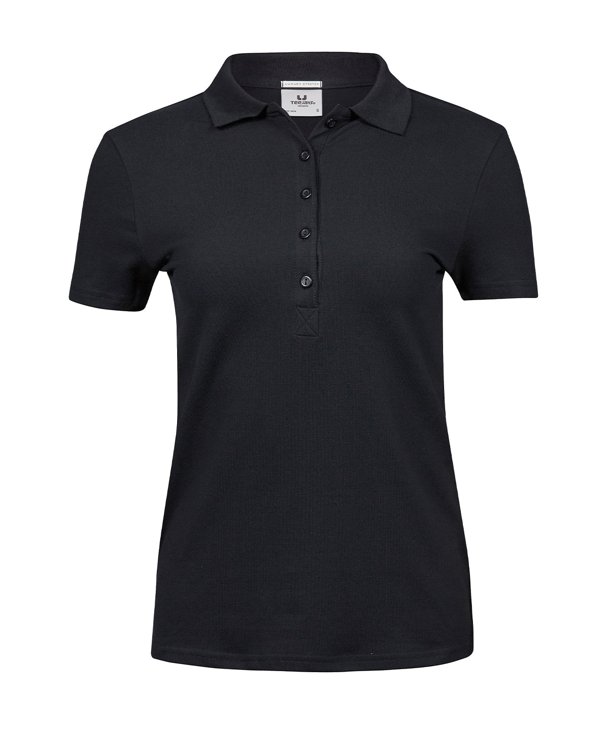 Women’s luxury stretch polo – Black