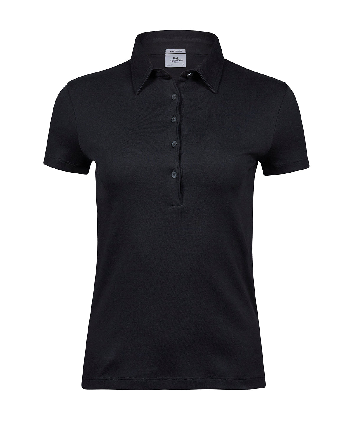 Women’s Pima cotton polo (1441) – Black