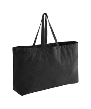 Garment-dyed oversized tote bag – Vintage Black