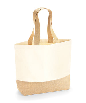 Jute base canvas tote – lifestyle