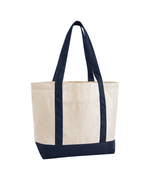 EarthAware® organic varsity shopper – Natural/French Navy