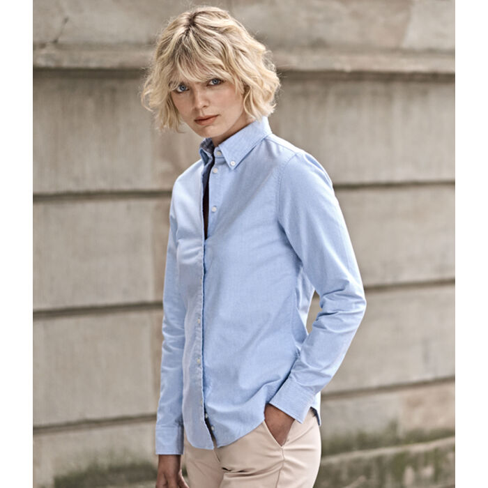 Tee Jays Ladies Perfect Long Sleeve Oxford Shirt Miniatyr
