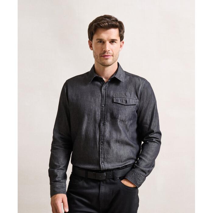 Jeans stitch denim shirt Miniatyr