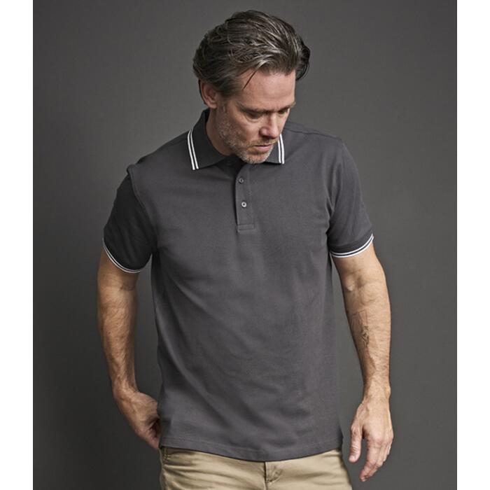 Tee Jays Luxury Stretch Tipped Polo Shirt Miniatyr