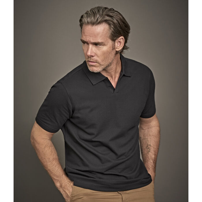 Tee Jays Luxury Stretch V Neck Polo Shirt Miniatyr