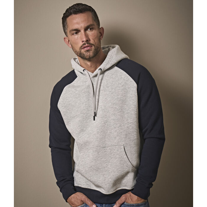 Tee Jays Two Tone Raglan Hooded Sweatshirt Miniatyr