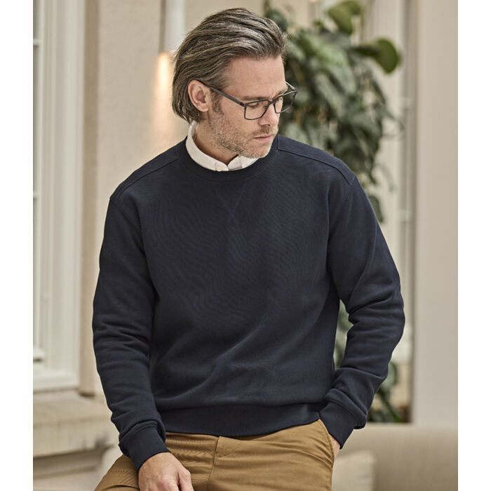 Tee Jays Ribbed Interlock Crew Neck Sweatshirt Miniatyr