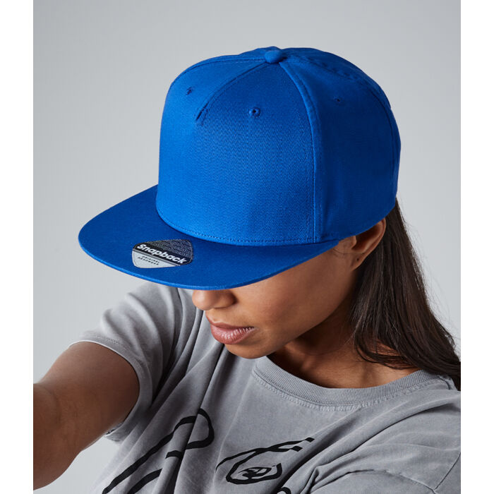 Beechfield 5 Panel Snapback Rapper Cap Miniatyr