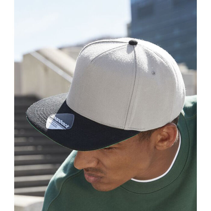 Beechfield Original Flat Peak Snapback Cap Miniatyr