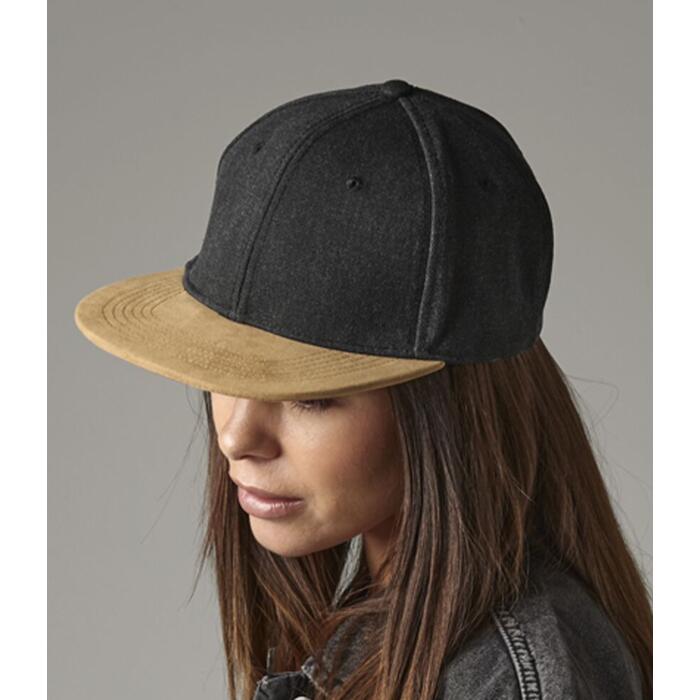 Beechfield Suede Peak Snapback Cap Miniatyr