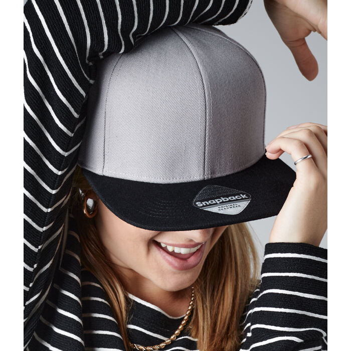 Beechfield Original Flat Peak 6 Panel Snapback Cap Miniatyr