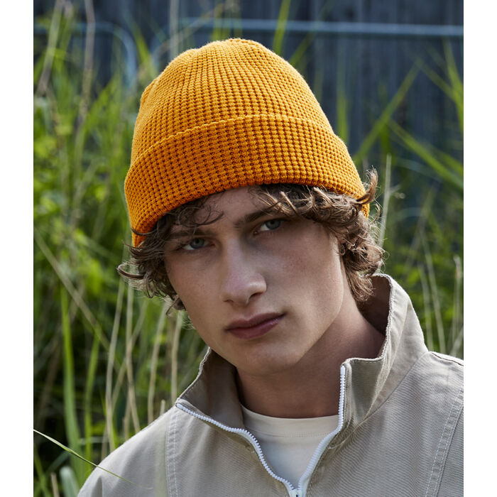 Beechfield Organic Cotton Waffle Beanie Miniatyr