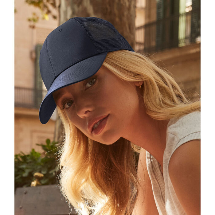 Beechfield Recycled 6 Panel Snapback Trucker Cap Miniatyr