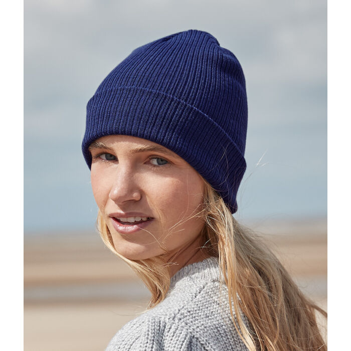 Beechfield Organic Cotton Fine Knit Beanie Miniatyr