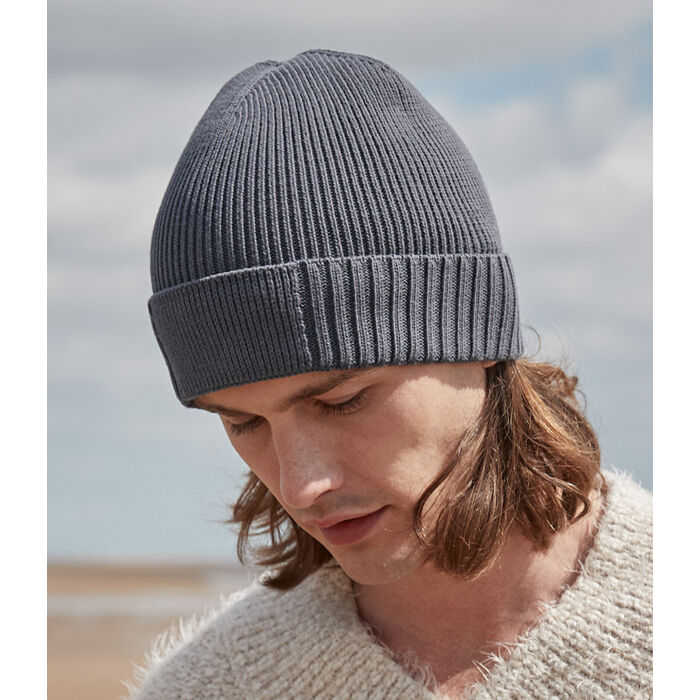 Beechfield Organic Cotton Engineered Patch Beanie Miniatyr