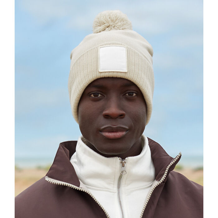 Beechfield Appliqué Patch Pom Beanie Miniatyr